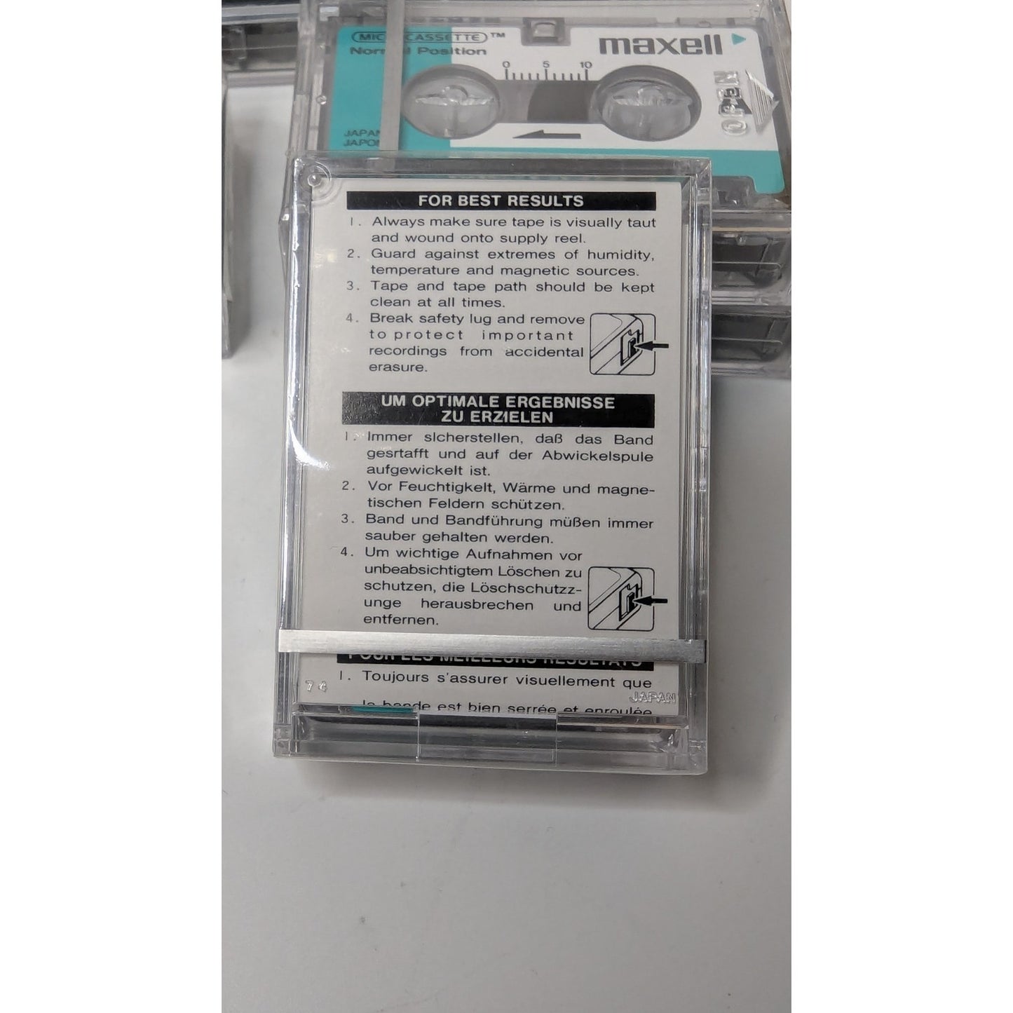 9 Sealed Maxell MC-60UR Microcassettes Cassette Tapes