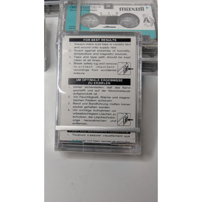 9 Sealed Maxell MC-60UR Microcassettes Cassette Tapes