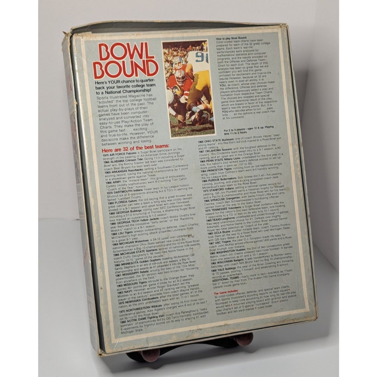 Vintage Bowl Bound Sports Illustrated Avalon Hill Football Game 1978