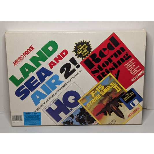 Vintage PC Games Land, Sea, and Air 2! (IBM 5.25" Release) Micro Prose READ