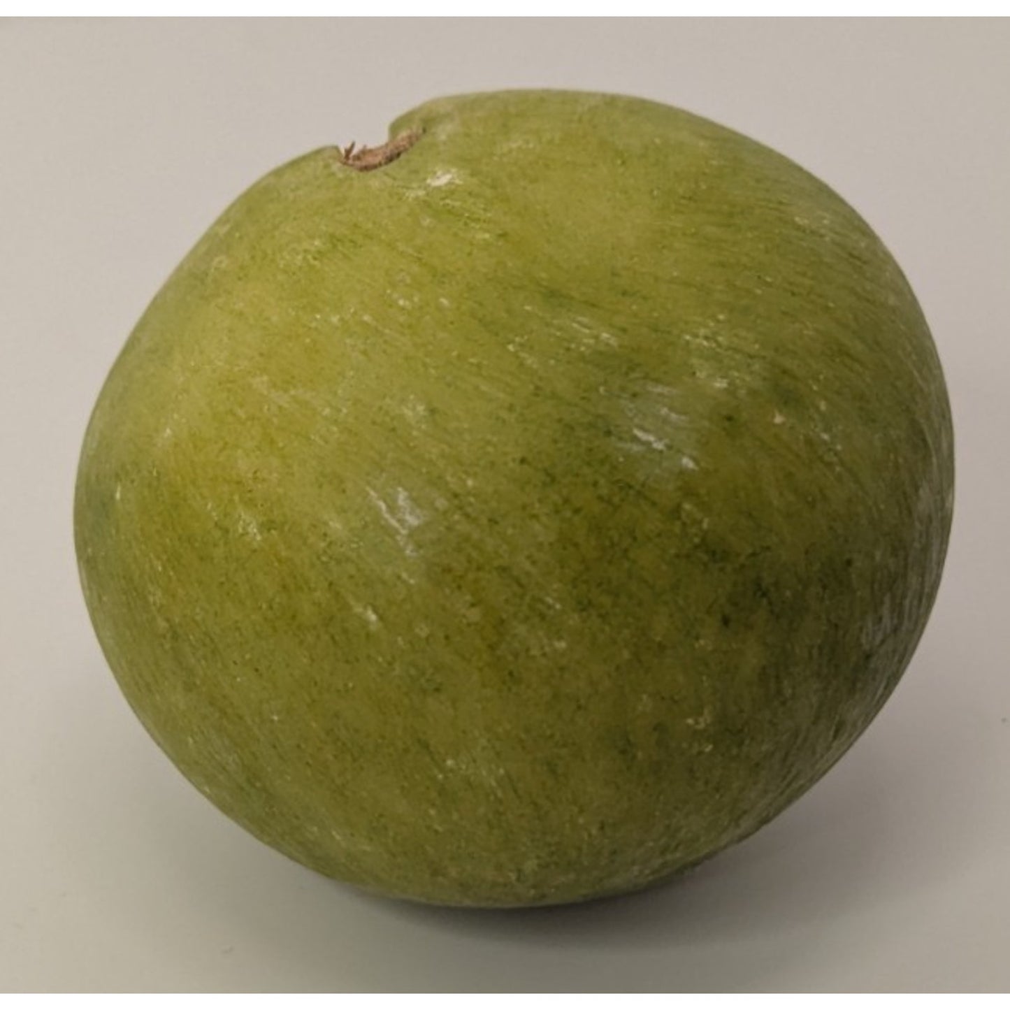 Vintage Green Hand Painted Italian Alabaster Stone Fruit Greengage Plum 9oz