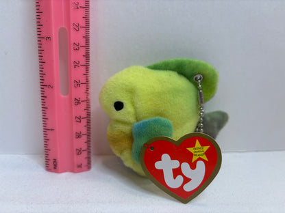 Upcycled 90s Y2K Vintage Teenie Beanie Baby Plush Toy Bag Charm Key Chain Ornament Purse Accessory