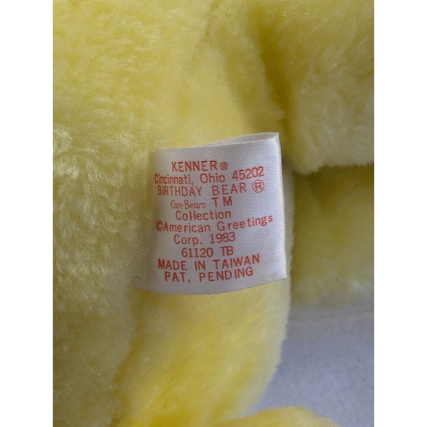 Vintage Large Care Bears BIRTHDAY BEAR 17" Plush Stuffed Animal