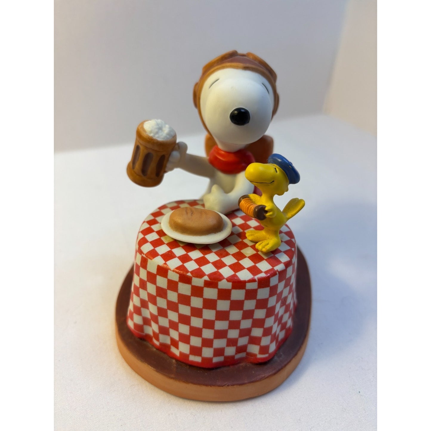 2002 Hallmark Peanuts Gallery "Here’s To You” Snoopy Woodstock Ceramic Figurine