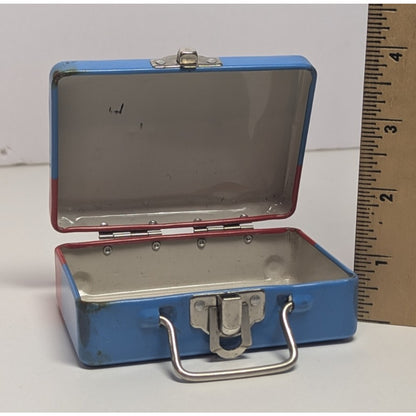 1976 Vintage Sanrio Hello Kitty Tiny Tin Mini Lunch Box 4" x 2.75"