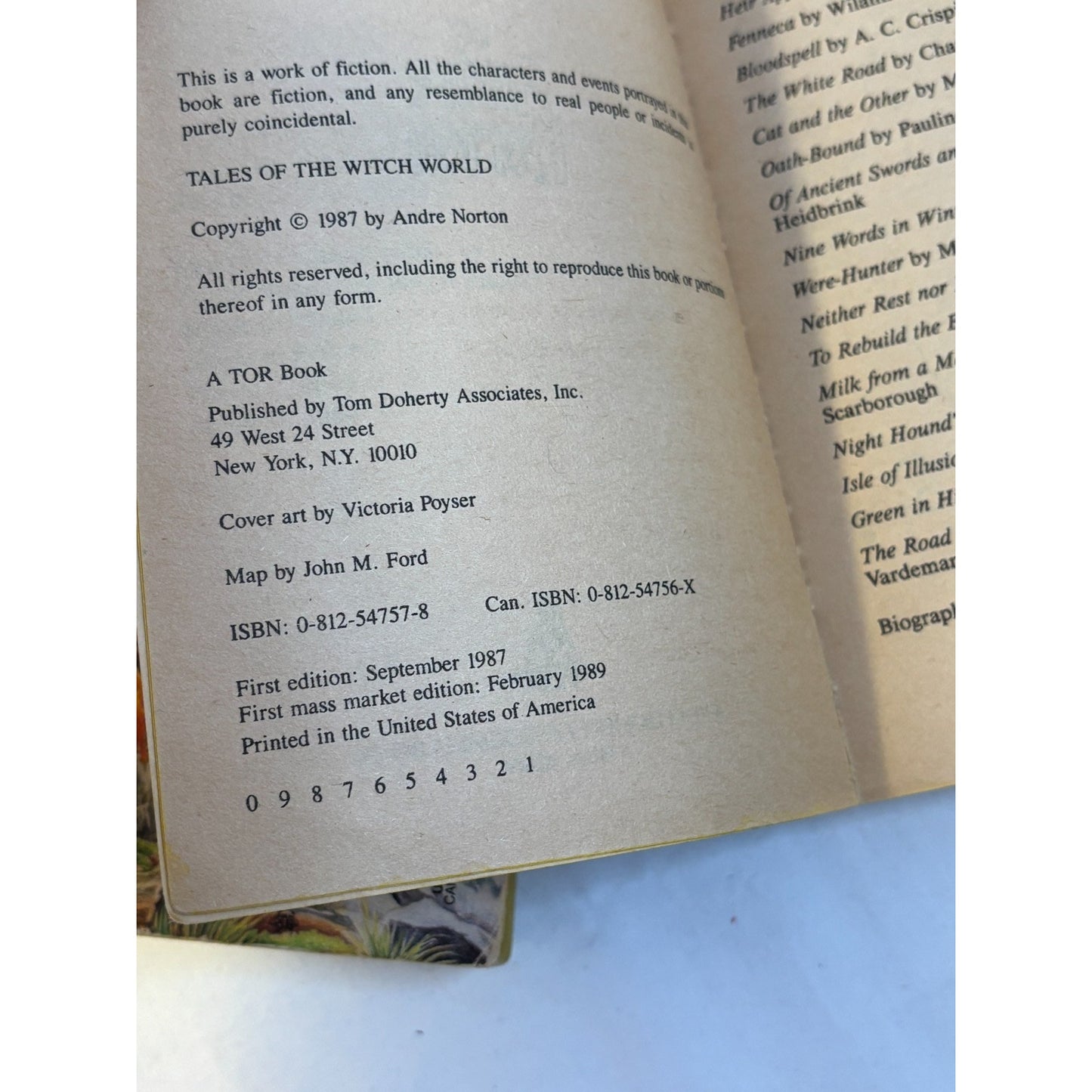 Lot 2 Books Tales of the Witch World 1 & 2 Andre Norton Vintage 1989 Paperback