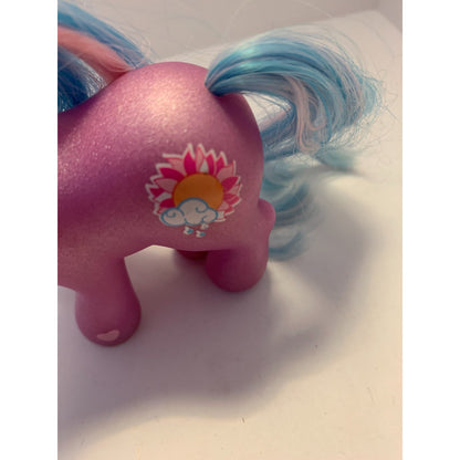 Vintage MLP My Little Pony G3 Sunshower 2002 Purple Shimmer Pink Blue White Hair