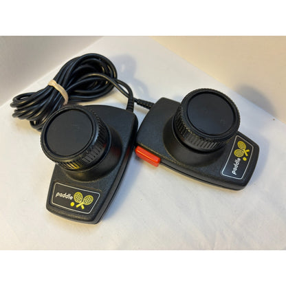 Set of 2 Joint Cord Atari 2600 7800 CX-30 Original Paddle Controllers Tested A