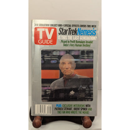 4 TV Guide Lot (Dec 7-13, 2002) Star Trek Nemesis 3-D Lenticular covers No Label