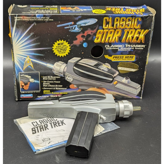 Star Trek Classic Starfleet Phaser 1994 Playmates 6118 with Box Tested Works