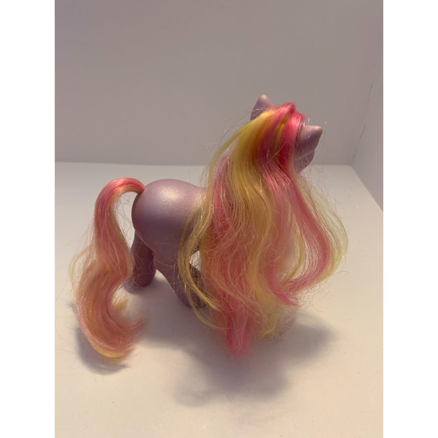 Vintage 2002 G3 My Little Pony MLP Triple Treat Purple Shimmer Pink Yellow Hair