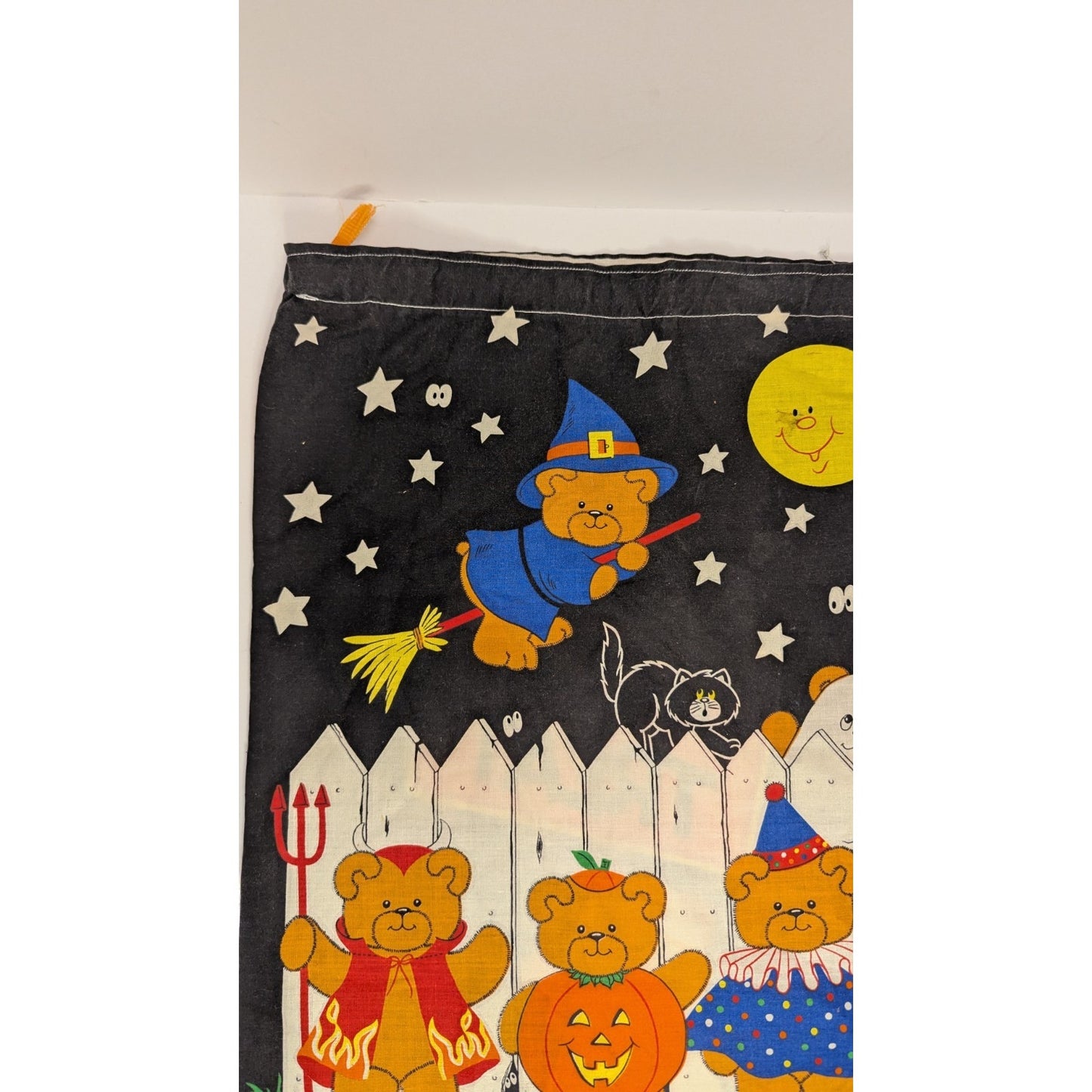 Vintage Trick Or Treat Candy Bag Glow in The Dark Cute Ghost / White Fence Gang