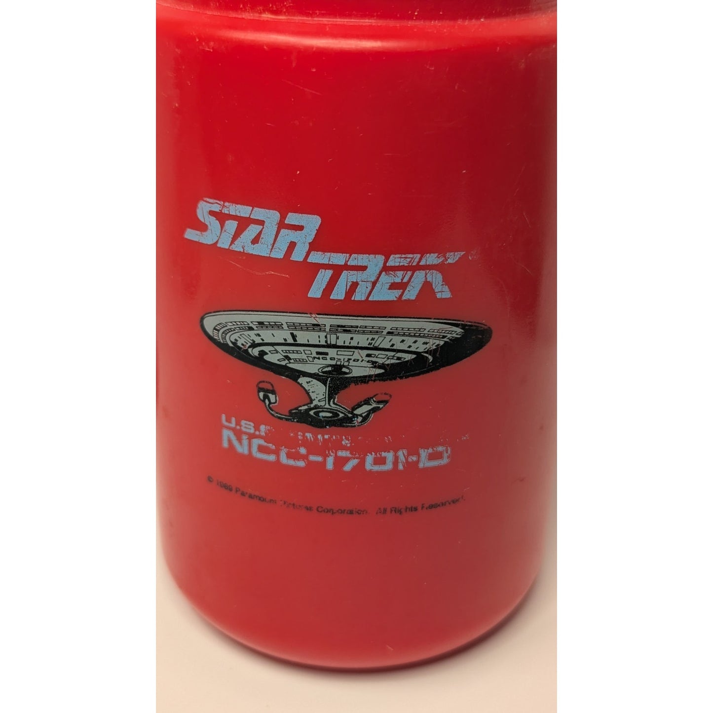 Vintage 1989 Thermos Star Trek The Next Generation Red Plastic Lunch Box