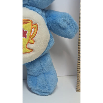 Care Bears 2003 Champ Bear Blue Championship Trophy Plush 13" Stuffed Animal Toy