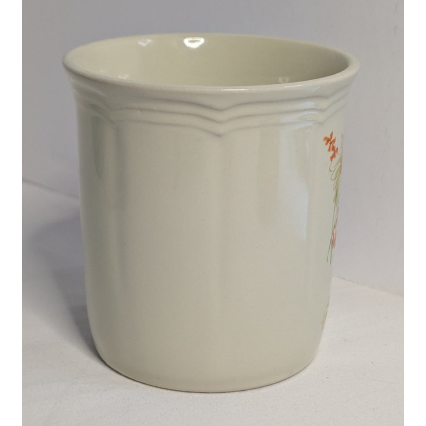 Vintage Ceramic Painted Coffee Mug Tea Cup Floral Landscape Made in Japan
