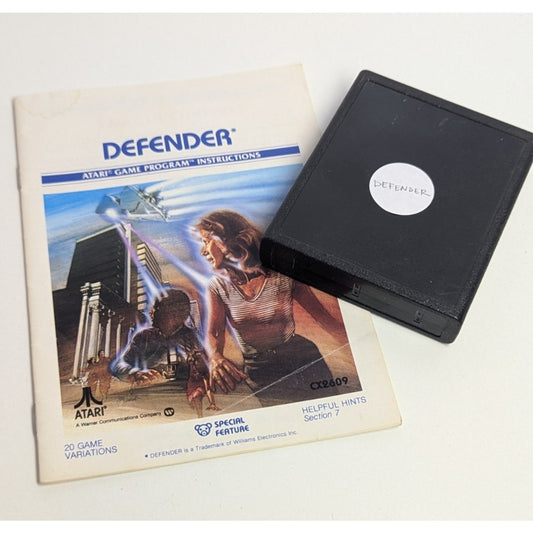 Defender (Atari 2600 / 7800, 1982) with Manual Tested and Works