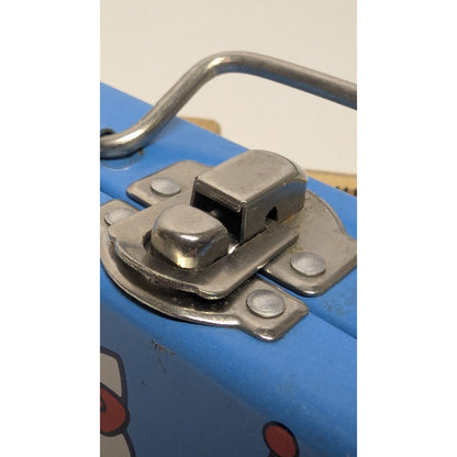 1976 Vintage Sanrio Hello Kitty Tiny Tin Mini Lunch Box 4" x 2.75"