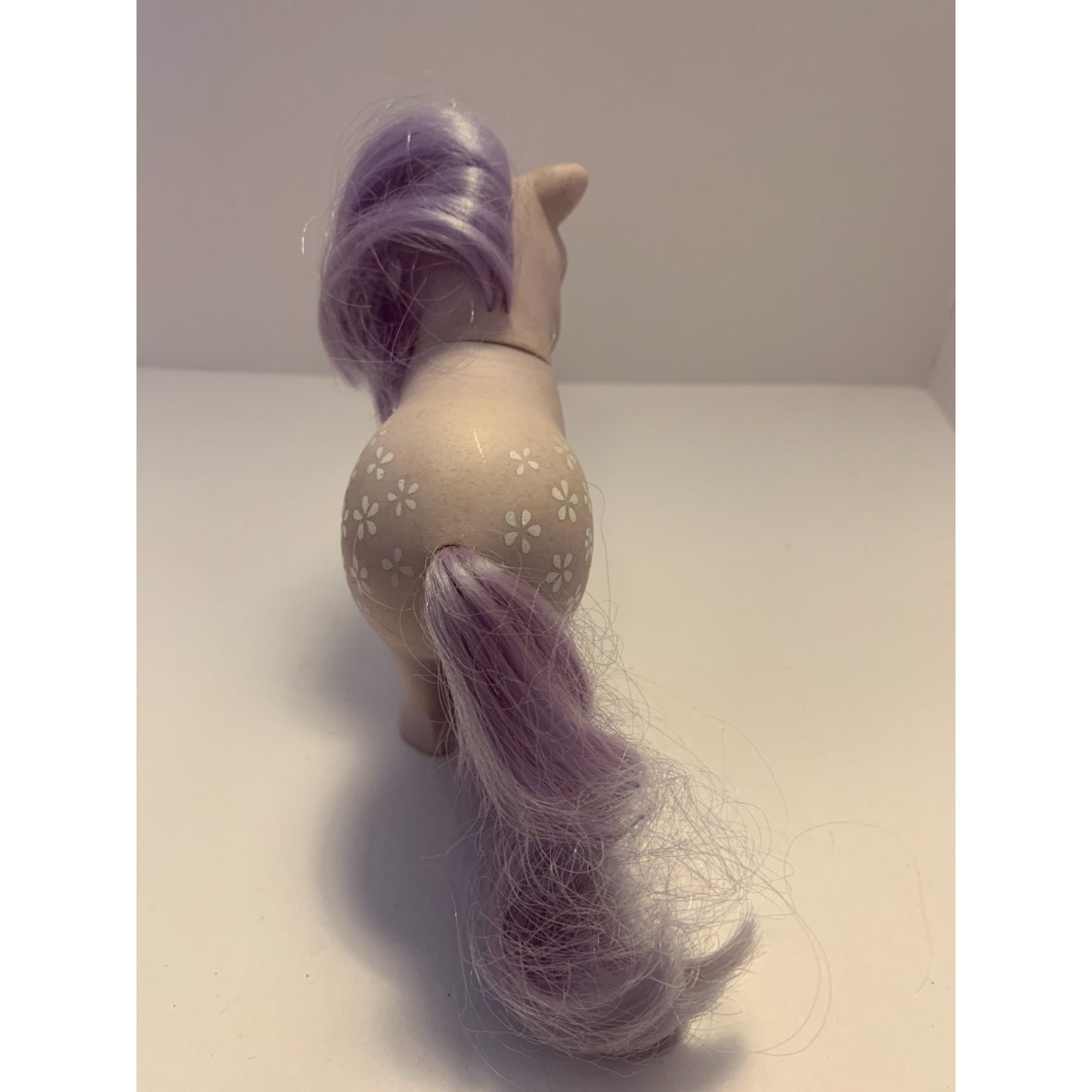 Vintage 1982 My Little Pony G1 Blossom Purple White Flowers Hong Kong Flat Foot