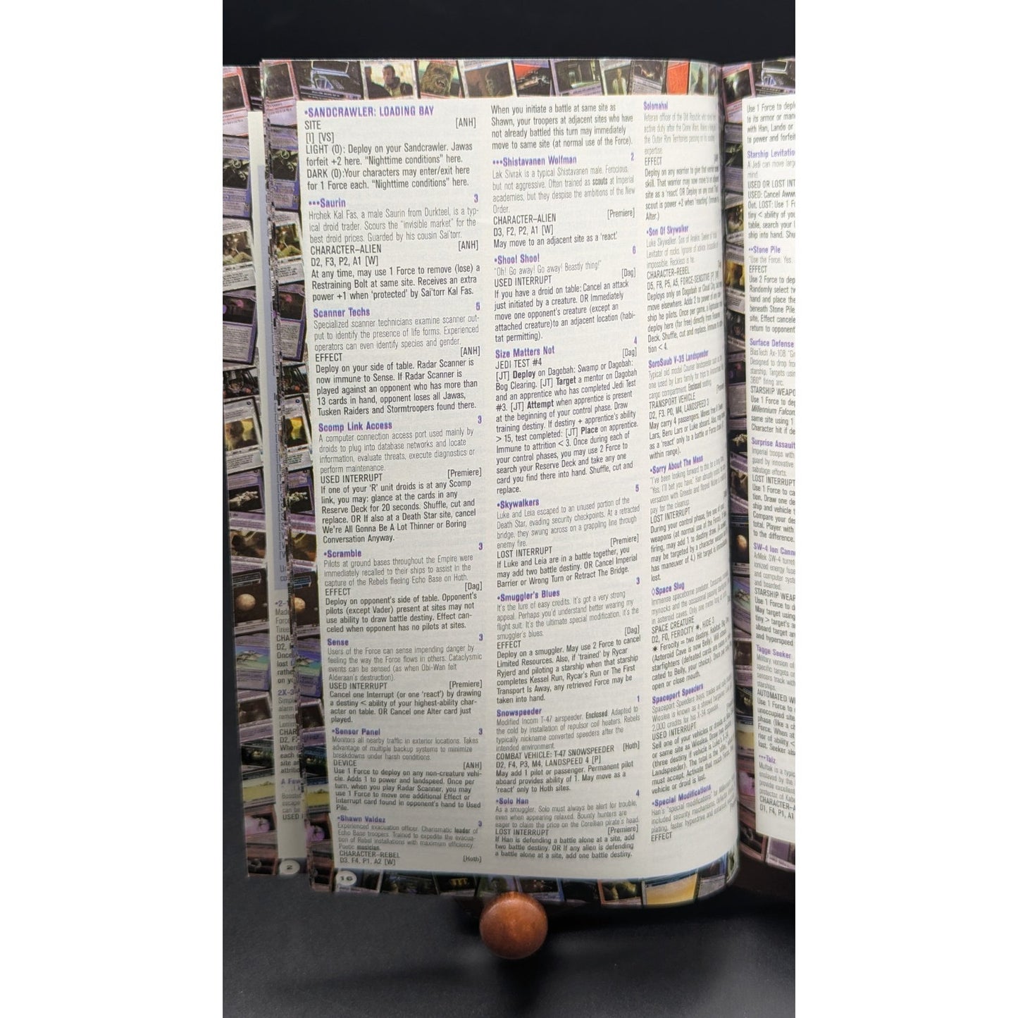 Vintage 1997 Star Wars CCG Scrye Player's Guide Card Text Glossary