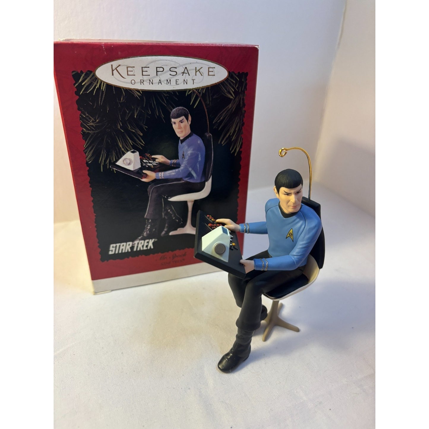 Vintage Hallmark Keepsake Christmas Ornament Star Trek Series Mr Spock 1996 Open