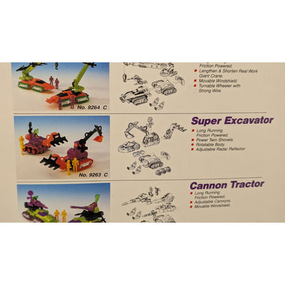 Vintage 80s SILVERLIT MULTIMAC Galaxy Series Super Excavator Construction Team