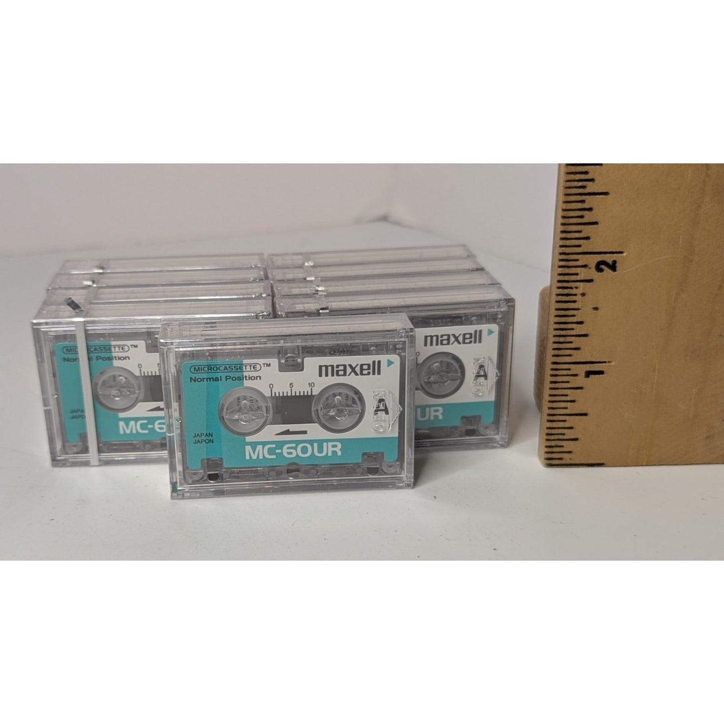 9 Sealed Maxell MC-60UR Microcassettes Cassette Tapes