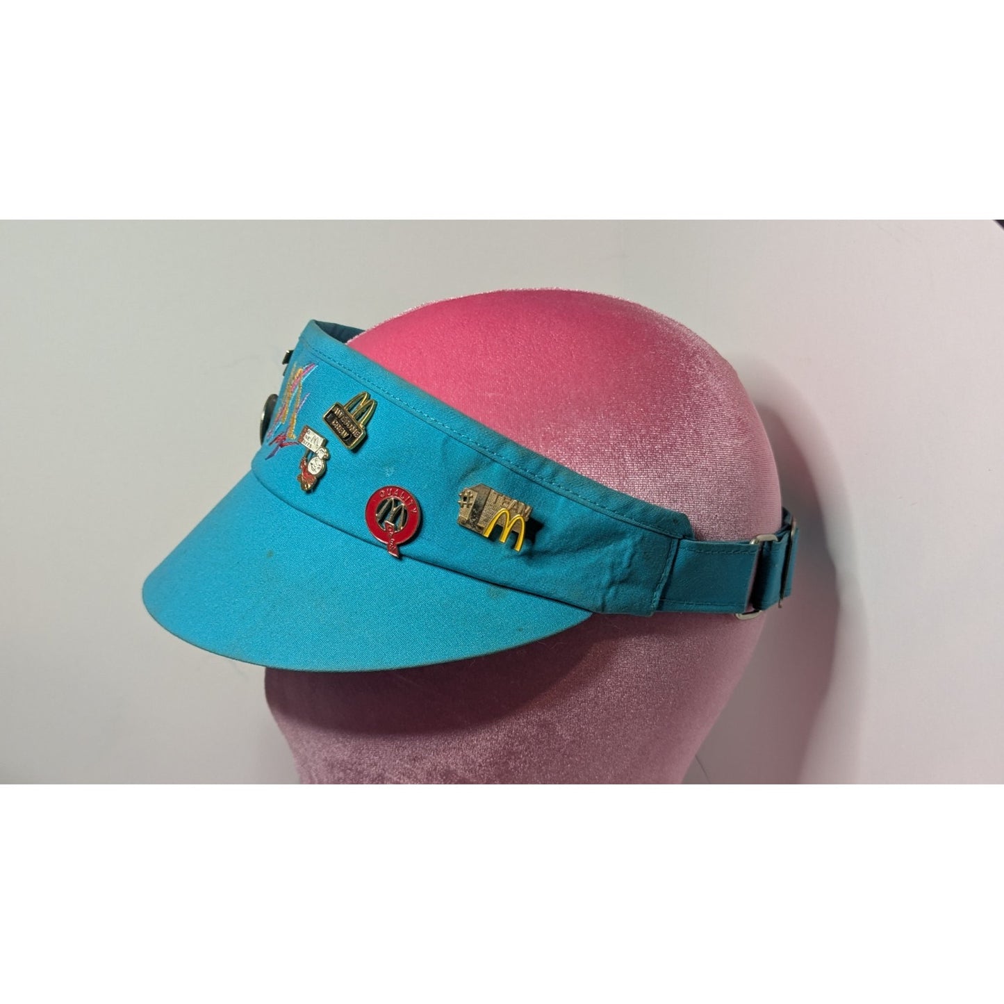 Lot of 8 Vintage McDonald's Lapel Pins Crew Promotions with 90s Rare Teal Visor