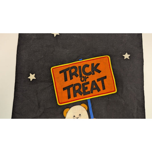 Vintage Trick Or Treat Candy Bag Glow in The Dark Cute Ghost / White Fence Gang