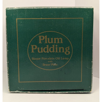 Dept 56 Plum Pudding Oil Lamp Vintage Christmas Holiday 1985