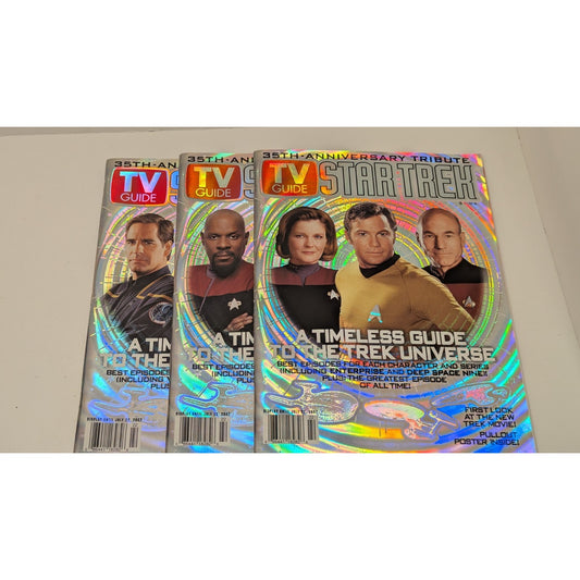 Three Star Trek 35th Tribute TV Guide Timeless Guide to the Trek Universe