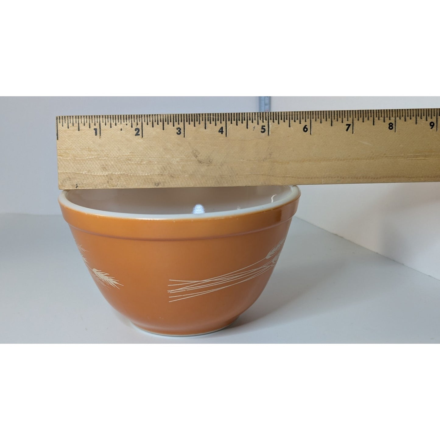 Vintage Pyrex Autumn Harvest Wheat Orange Mixing Bowl 750ML Ovenware #401