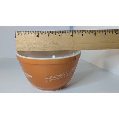 Vintage Pyrex Autumn Harvest Wheat Orange Mixing Bowl 750ML Ovenware #401