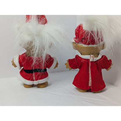 Vintage Mr. & Mrs. Santa Claus Christmas Troll Lot Russ Item # 18278 & 18279