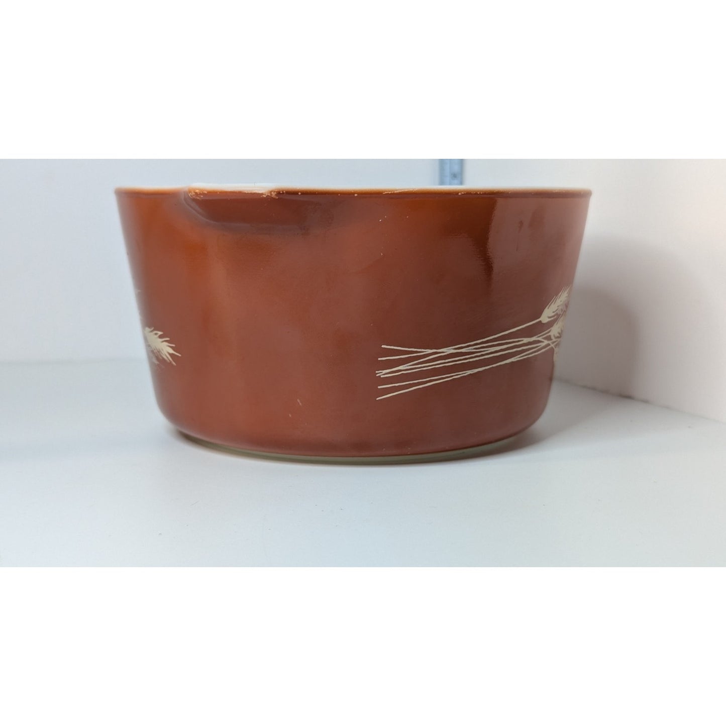 Vintage Autumn Harvest Pyrex Casserole 1 Quart No. 473-B Rust color
