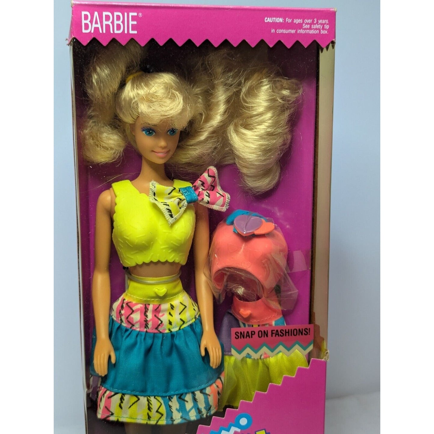 Vintage 90's Snap N Play Barbie Mattel Fashion Magic New In Box Orig Price Tag