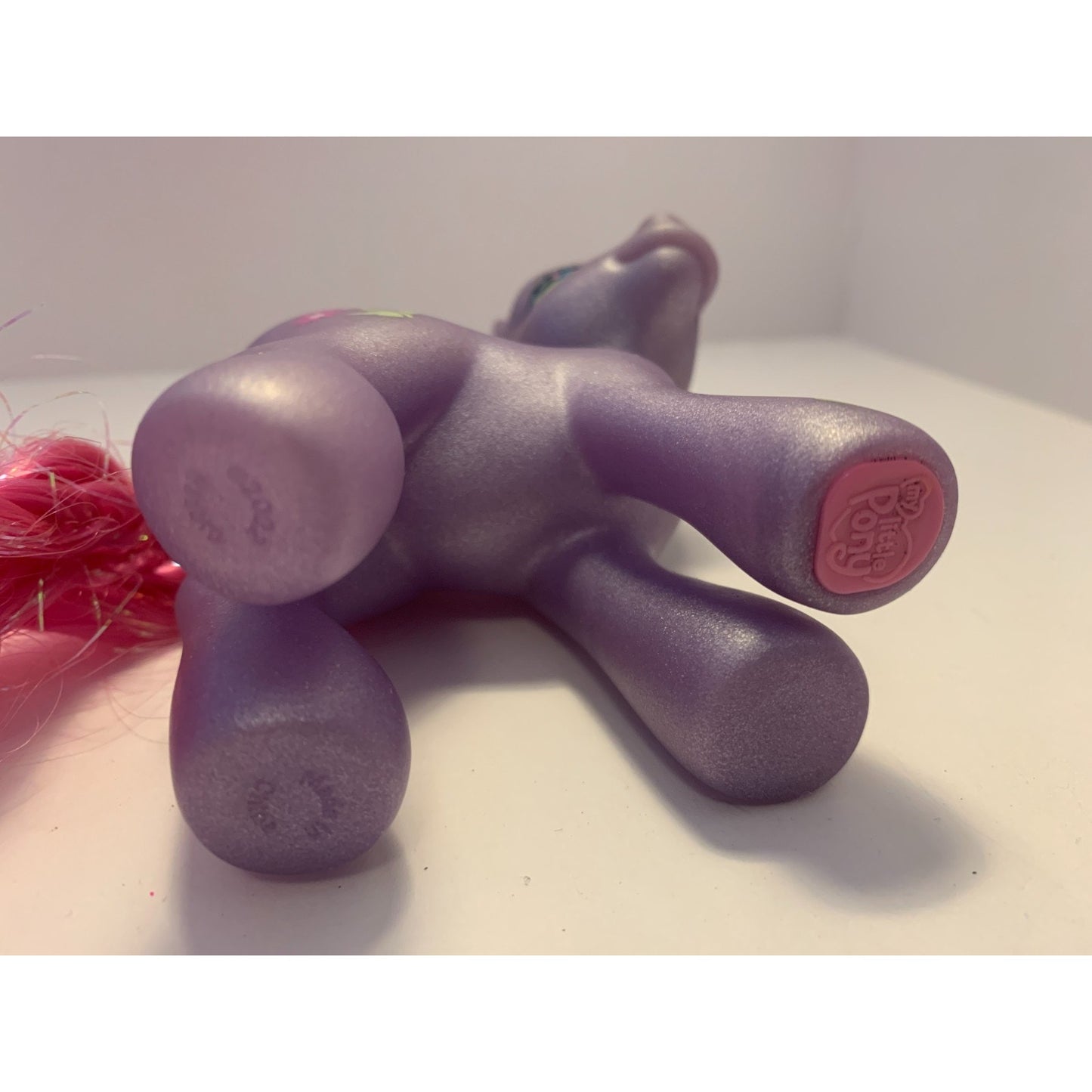 Vintage 2002 G3 My Little Pony Petal Blossom Purple Shimmer Pink Extra Long Hair