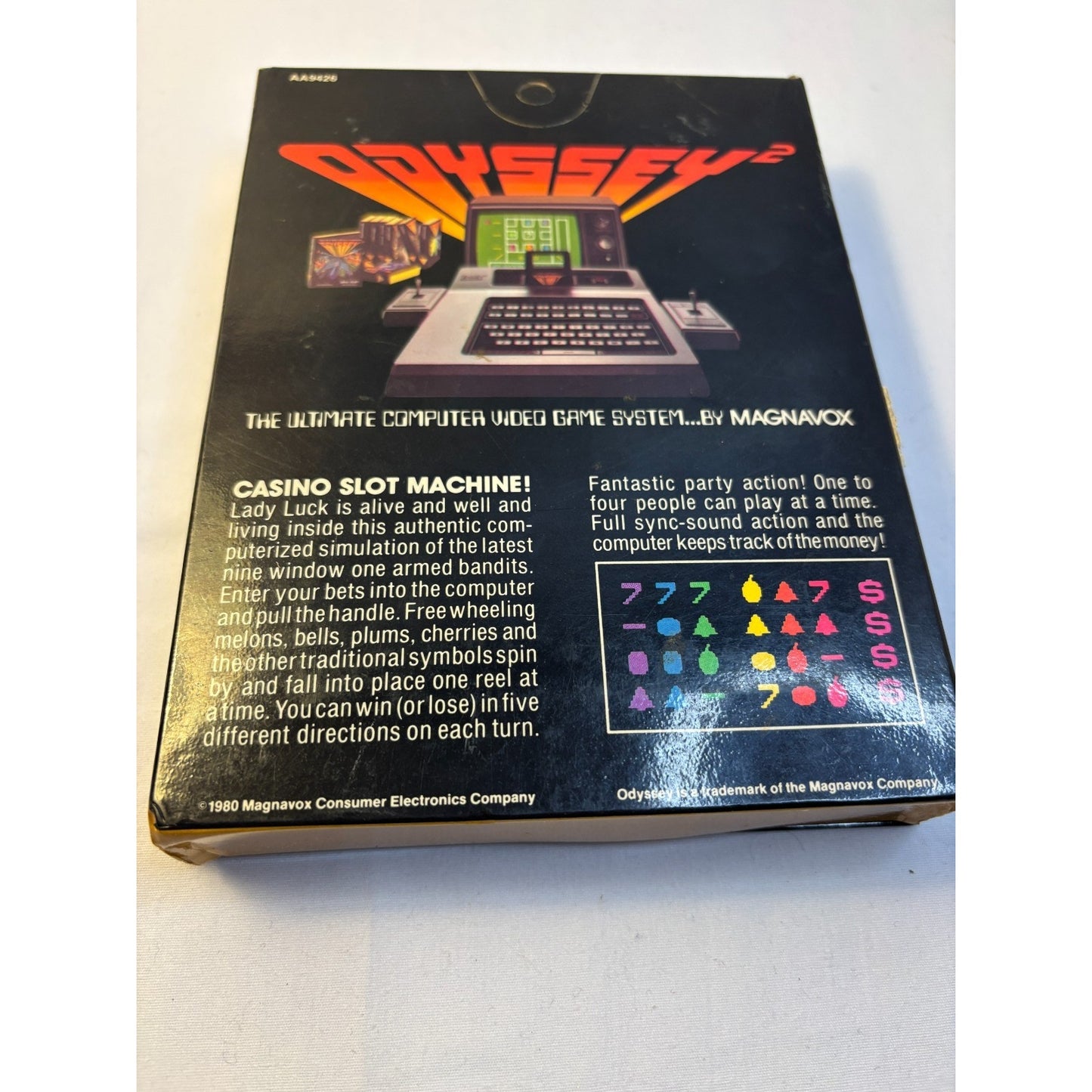 MAGNAVOX Odyssey 2 CASINO SLOT MACHINE! Video Game Cartridge in Box Tested