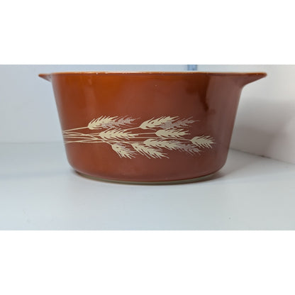 Vintage Autumn Harvest Pyrex Casserole 1 Quart No. 473-B Rust color