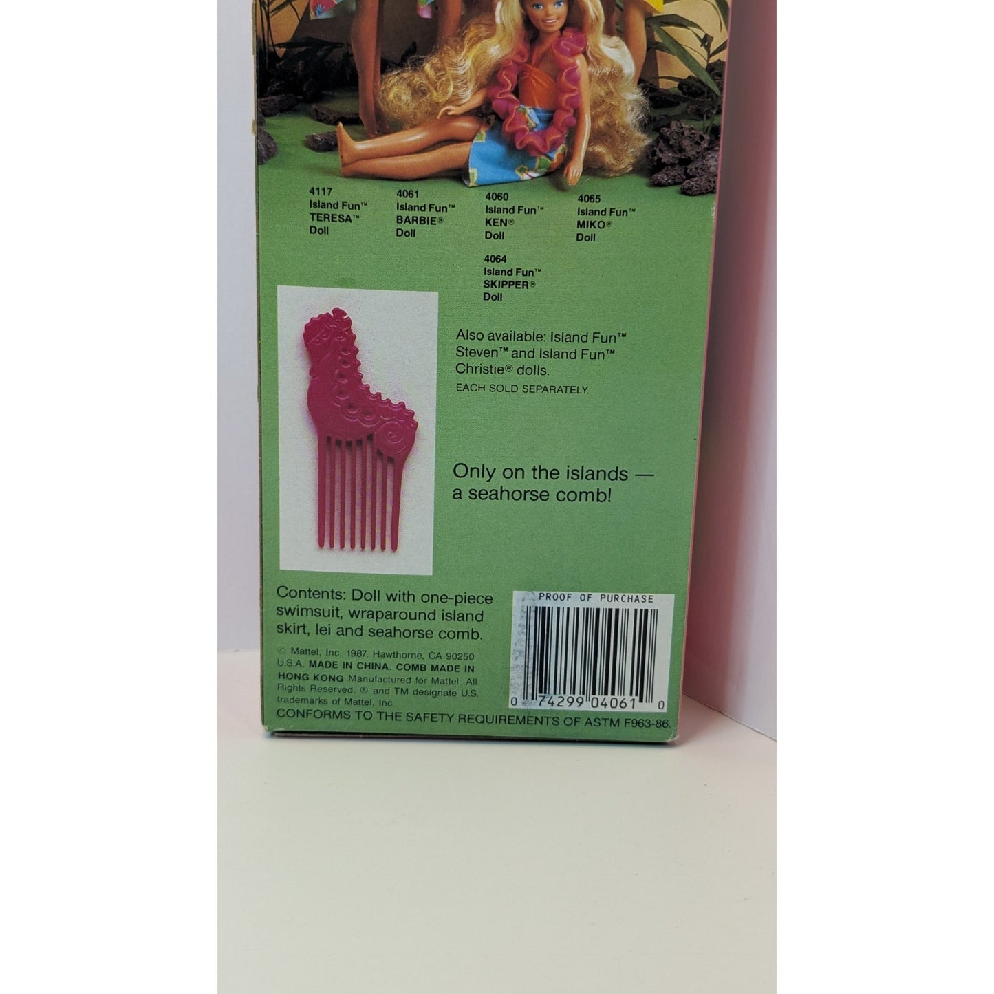 Sealed Vintage 1987 Island Fun Barbie Doll b #4061 Mattel Unopened Read