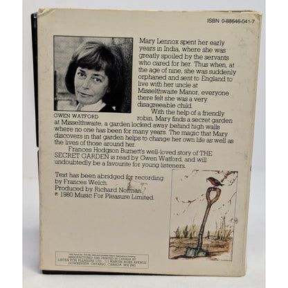 Vintage 1980 Audiobook The Secret Garden Read by Gwen Watford 2 Cassette Edition