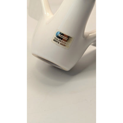 Original White Dove MCM Single Porcelain Candleholder Marta Grunditz Guldkroken