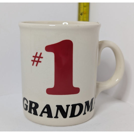 Classic #1 Grandma Mug 3.75" Ceramic Coffee Mug Tea Vintage Red Made In England
