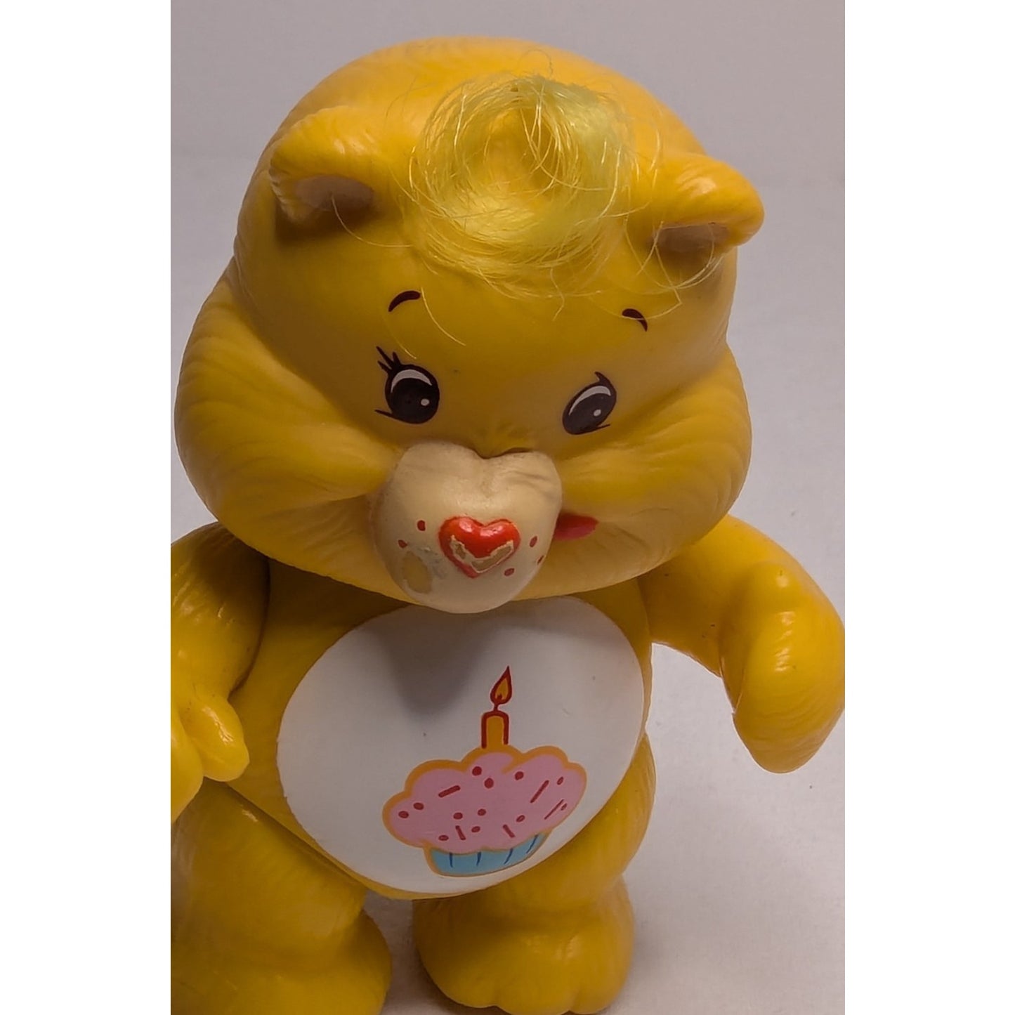 Vintage 1983 Care Bears Birthday Bear 3" Poseable PVC Figure AGC Cupcake