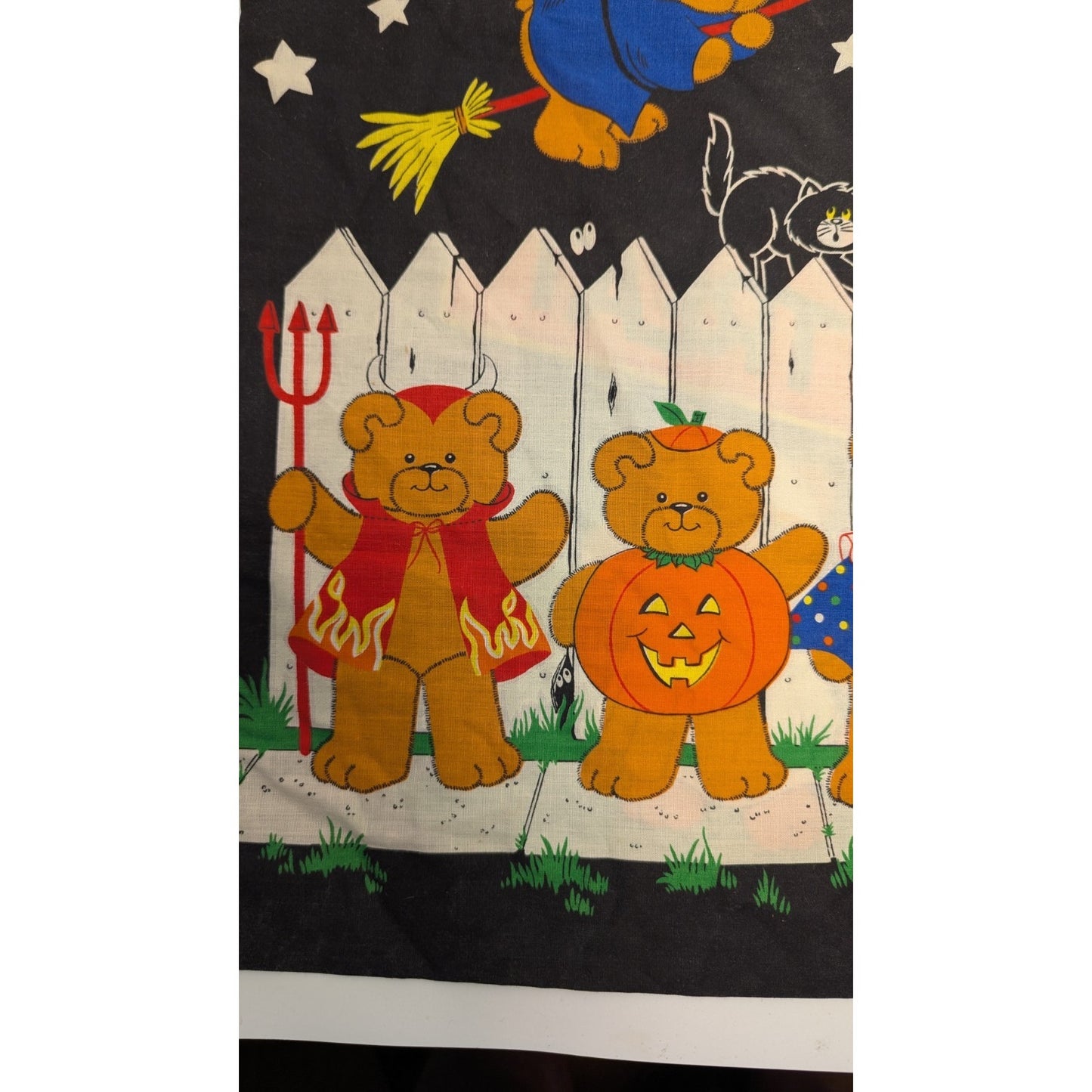 Vintage Trick Or Treat Candy Bag Glow in The Dark Cute Ghost / White Fence Gang