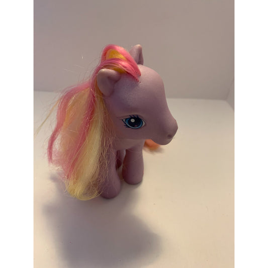 Vintage 2002 G3 My Little Pony MLP Triple Treat Purple Shimmer Pink Yellow Hair