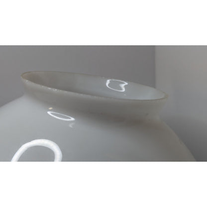 Vintage 8" Quoizel Abigail Adams Blue & White Glass Globe Shade w/ 4" Fitter