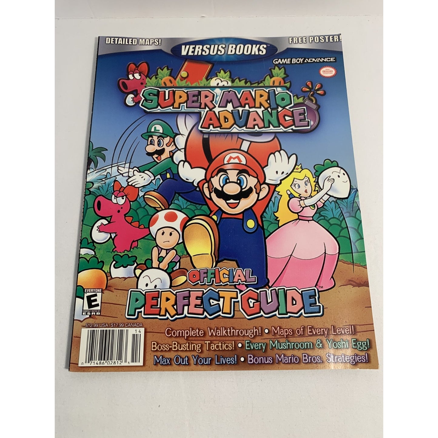 Versus Super Mario Advance Nintendo Game Boy Advance Perfect Guide with POSTER