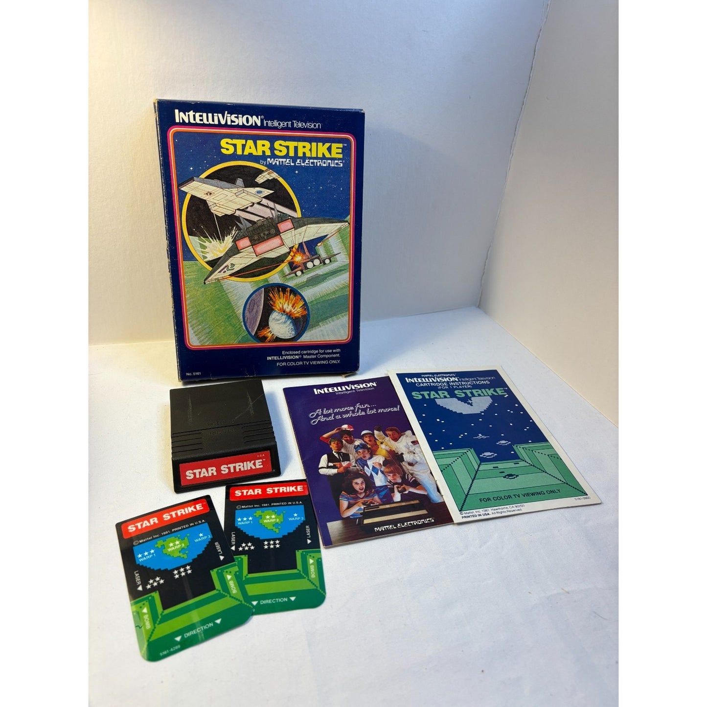 Star Strike Intellivision Video Game Mattel 1981 Complete CIB Box Tested Works