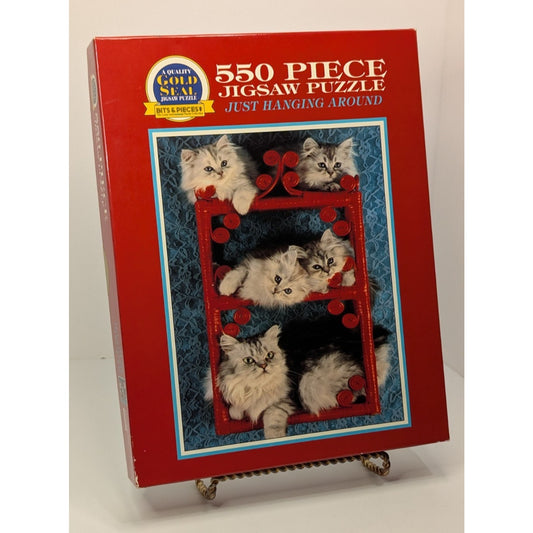 550pc Cats Kittens Jigsaw Puzzle Bits & Pieces "Just Hanging Around" Brand New Sealed