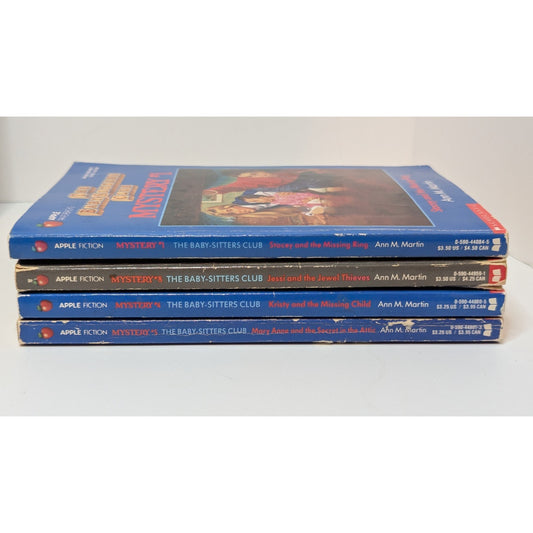 4 Vintage Baby Sitters Club Mysteries Paperback Books #1, 4, 5 &8